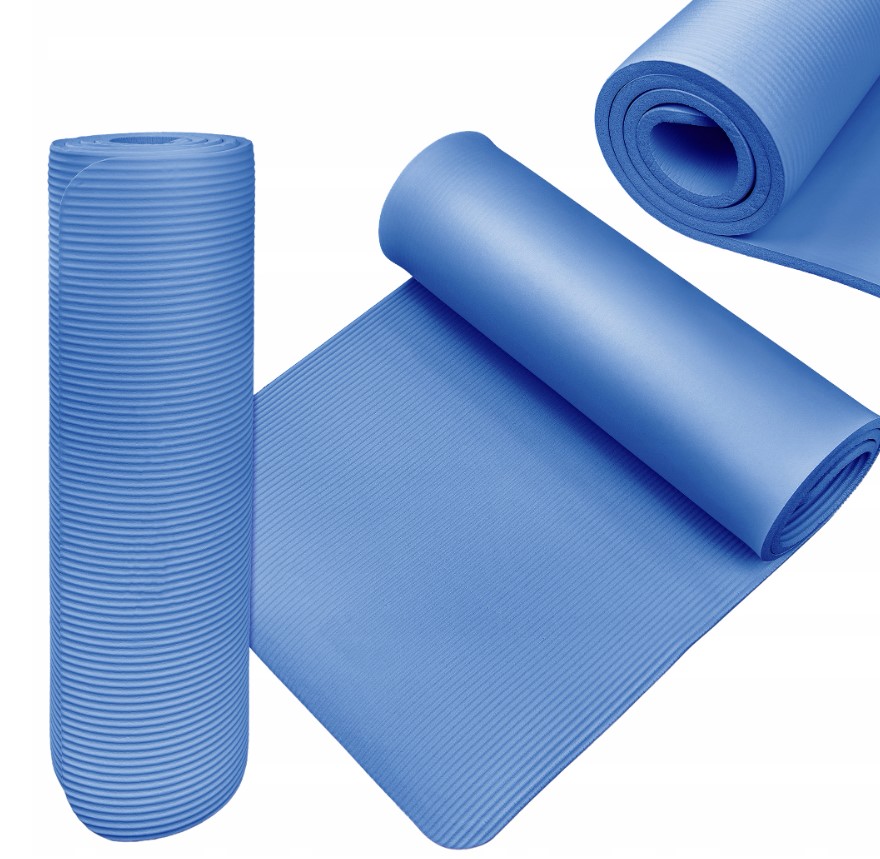 MATA GIMNASTYCZNA DO ĆWICZEŃ KARIMATA DO JOGI FITNESS NIEBIESKA