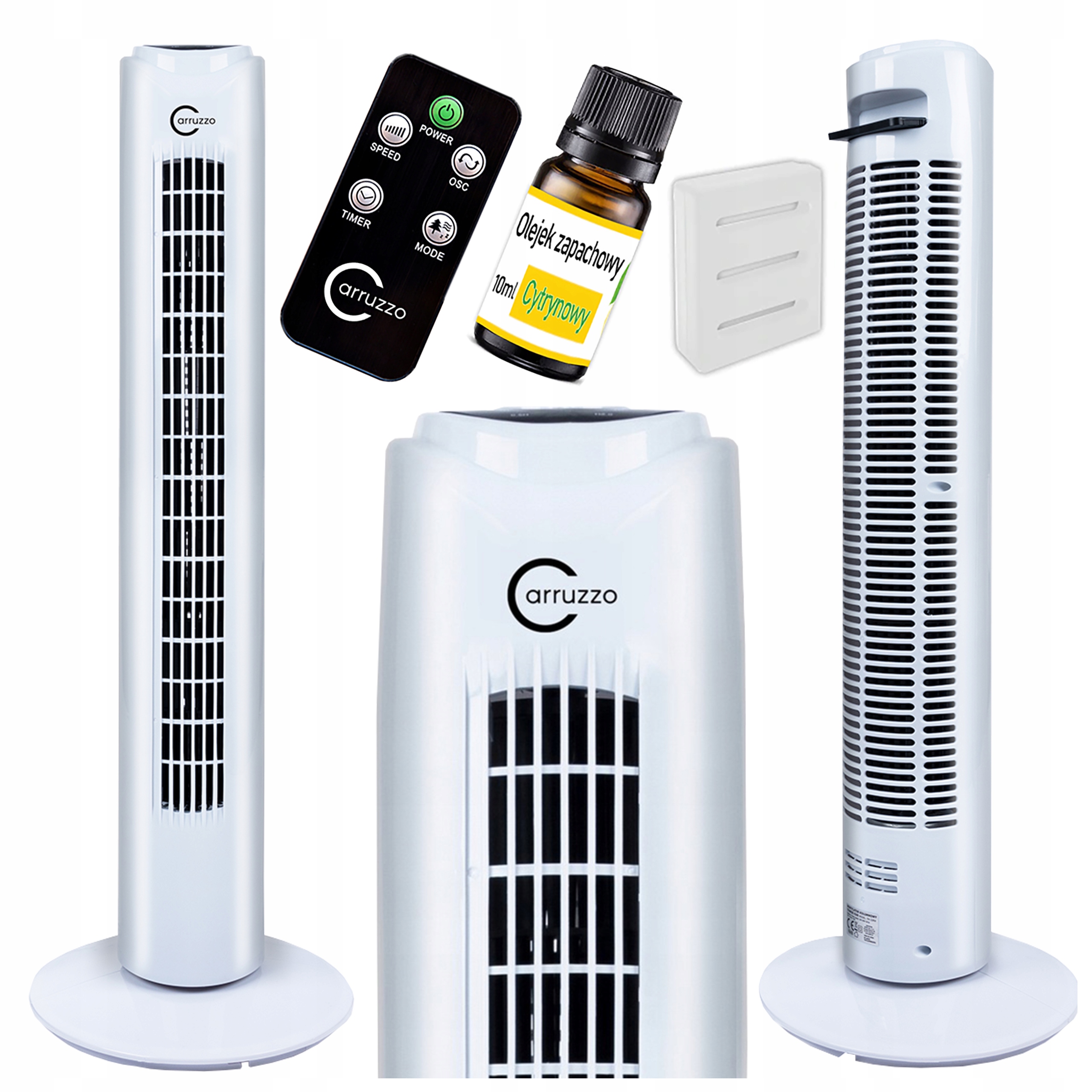 Podlahový sloupový ventilátor Tichý s aromaterapií Stojící větráček +Dálkový Ovladač