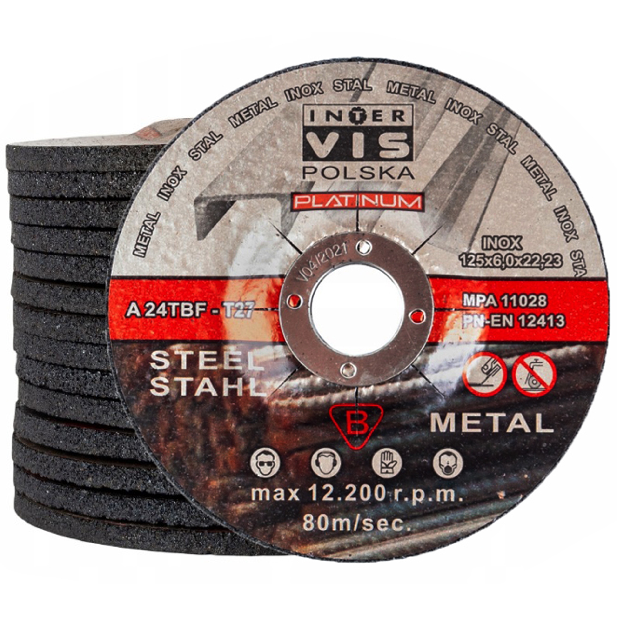 

10x Tarcze Tarcza Do Szlifowania Metalu 125x6.0