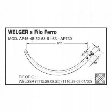 IGŁA PRASY WELGER AP45,48,52,53,61,63 AP730
