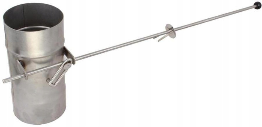 Komínová klapka Ø200 1 mm, dlhé tiahlo, žiaruvzdorná nerez