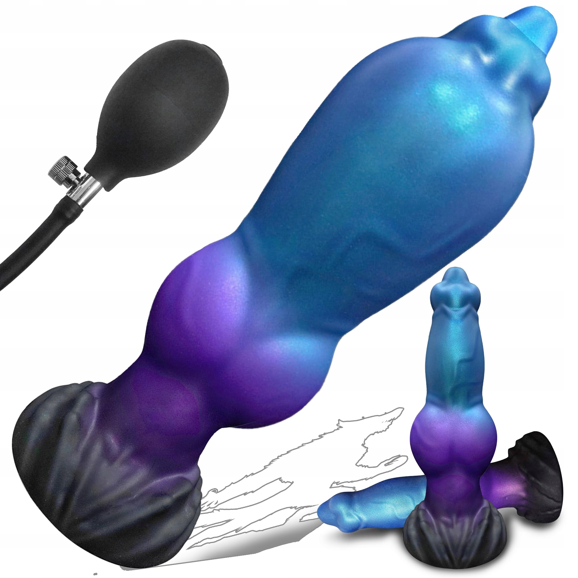 XXL ANALDEHNER DILDO Z PRZYSSAWKĄ DLA PAR FANTASY REALISTYCZNY DLA KOBIET — miniatura 8