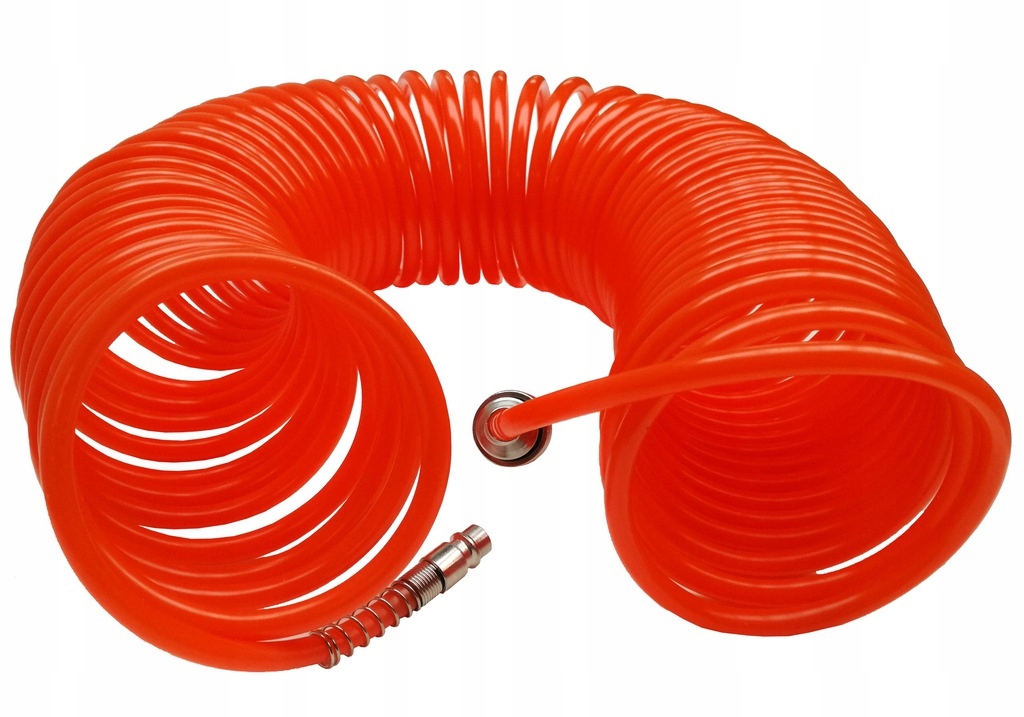 Wąż pneumatyczny spiralny Pe okuty w złączki 6x8mm 10 mb