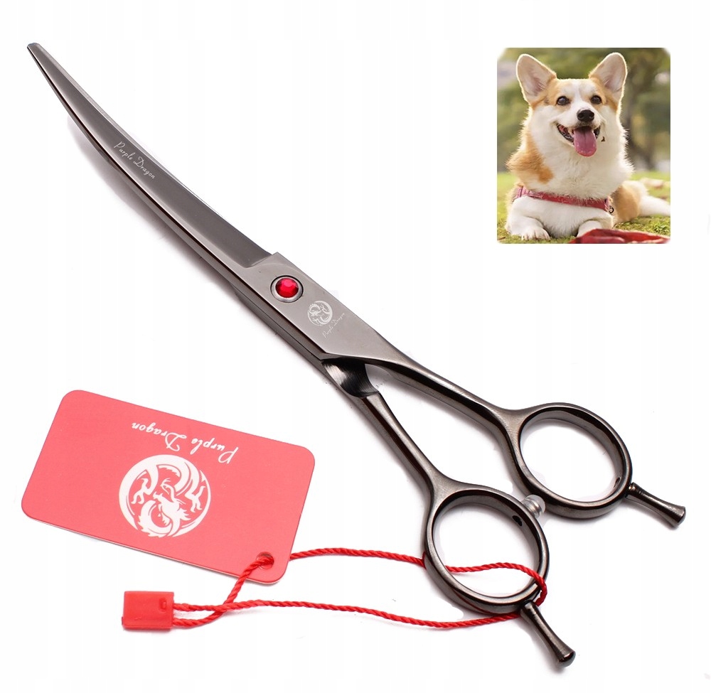 

7 cal zakrzywione nożyczki do pielęgnacji zwierząt