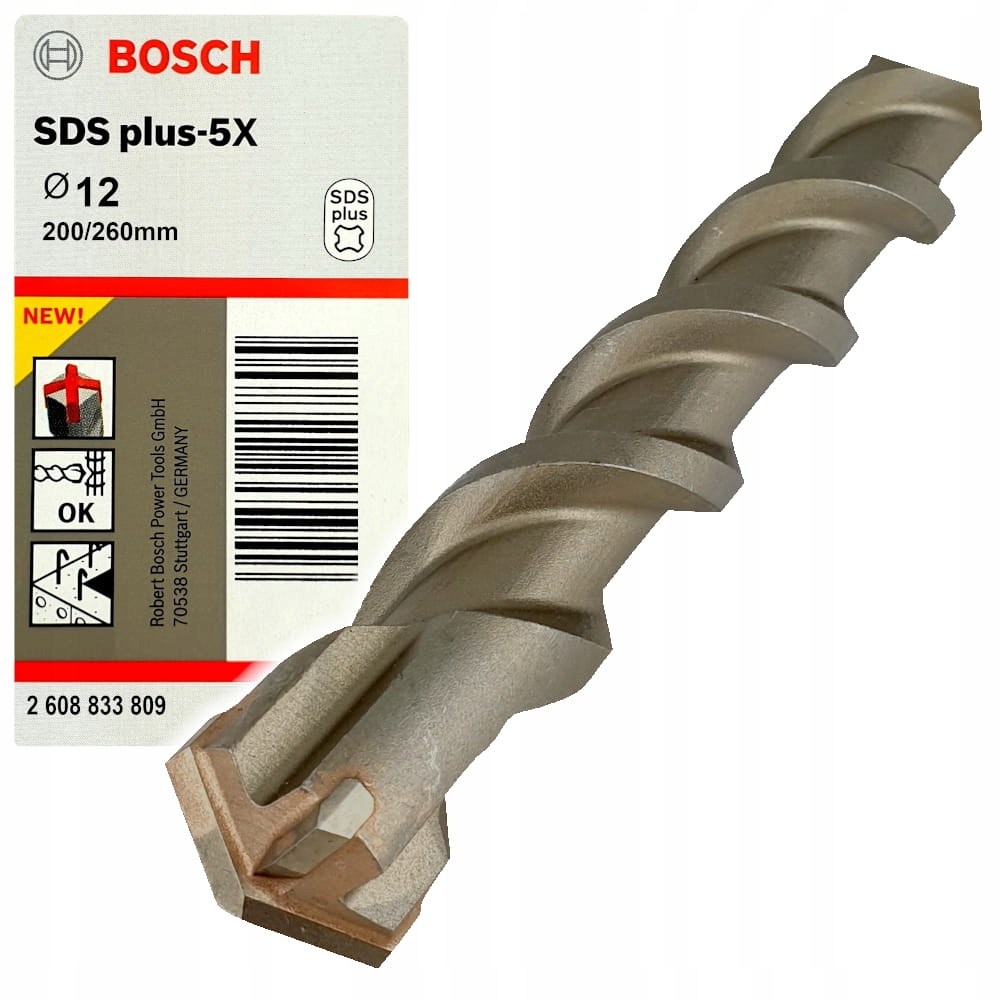 

Wiertło Bosch do betonu SDS-Plus 5X 12,0x200x260