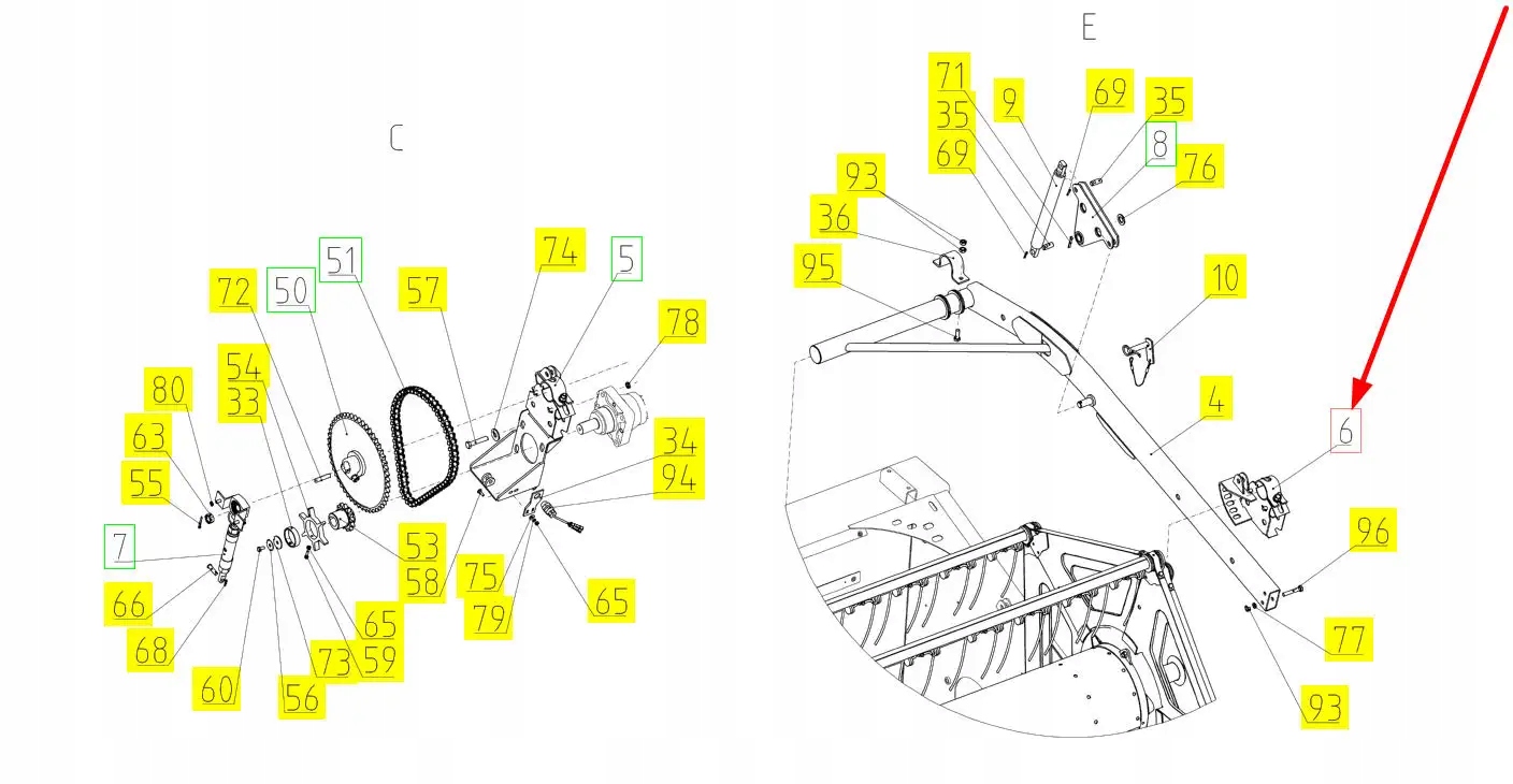 100337222 Mocowanie wału motowideł Marka maszyny Inna