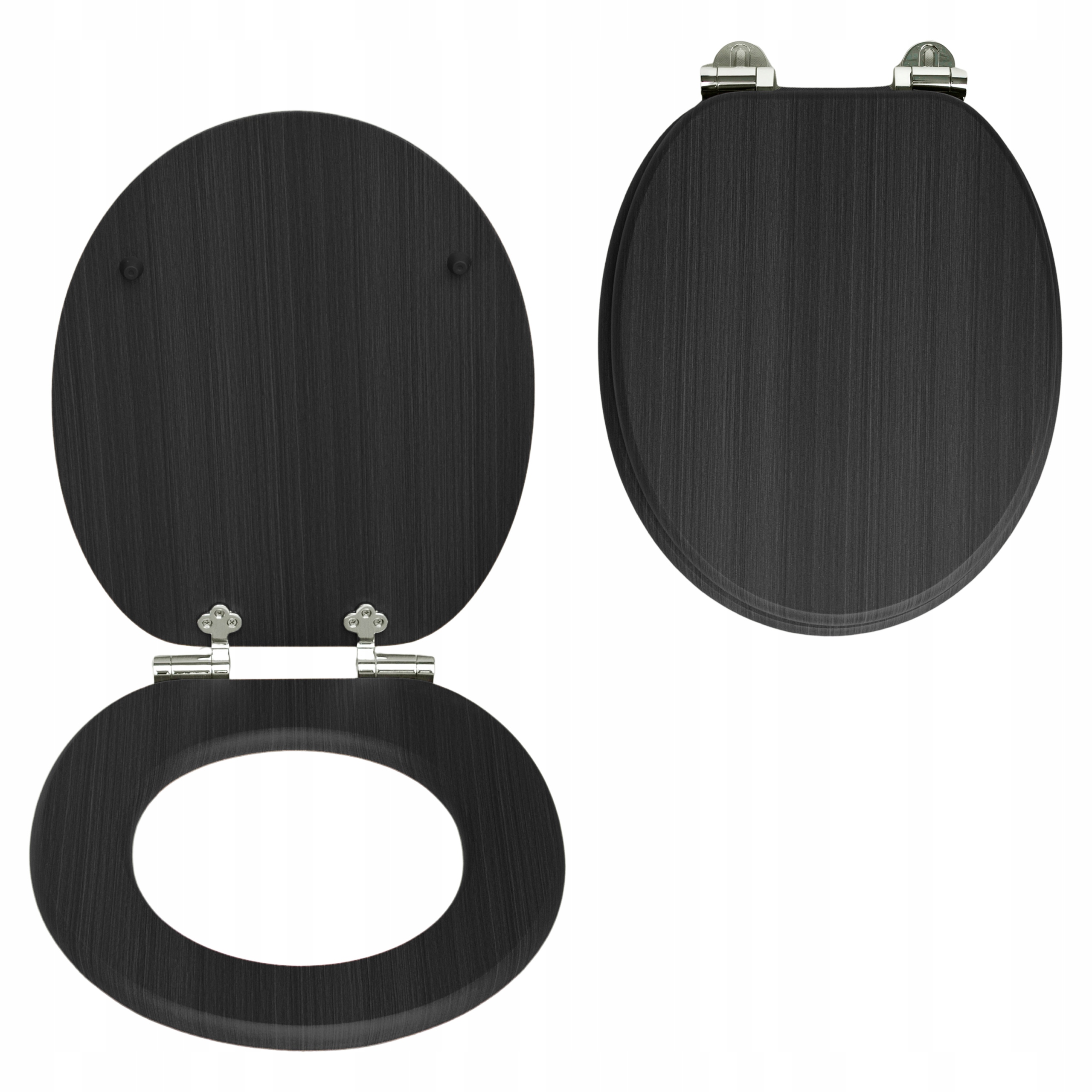 Wc Sedátko Černé Pro Wc S Pomalým Sklápěním Mdf Odolné Módní Koupelnové