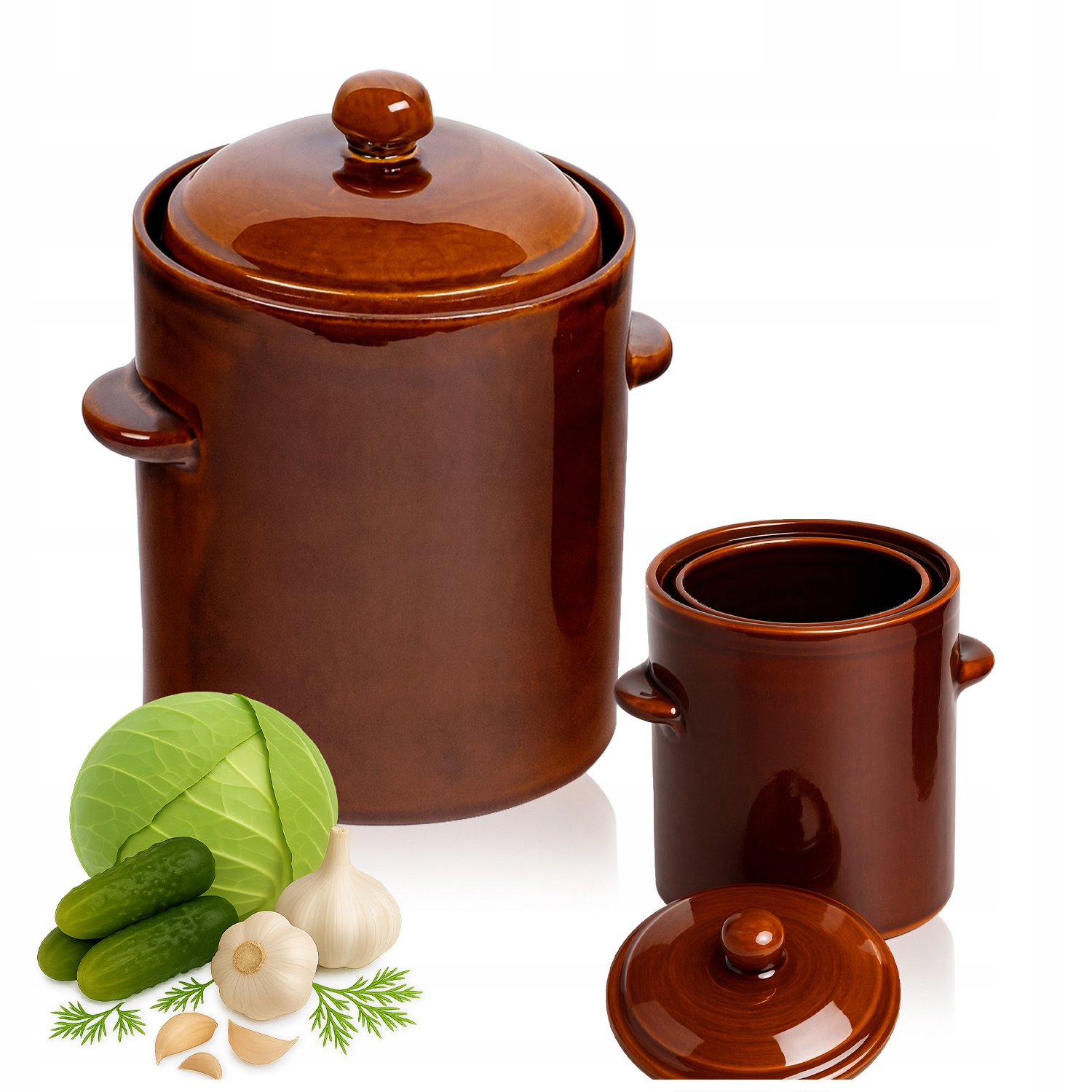 Kamenina K Nakládání Zelí Okurek Hrnec Na Okurky Zelí