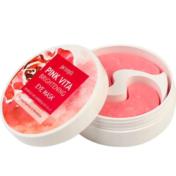 Petitfee Pink Vita Brightening EYE Mask 60 szt. - Wielofunkcyjne płatki rozjaśniające pod oczy — 2
