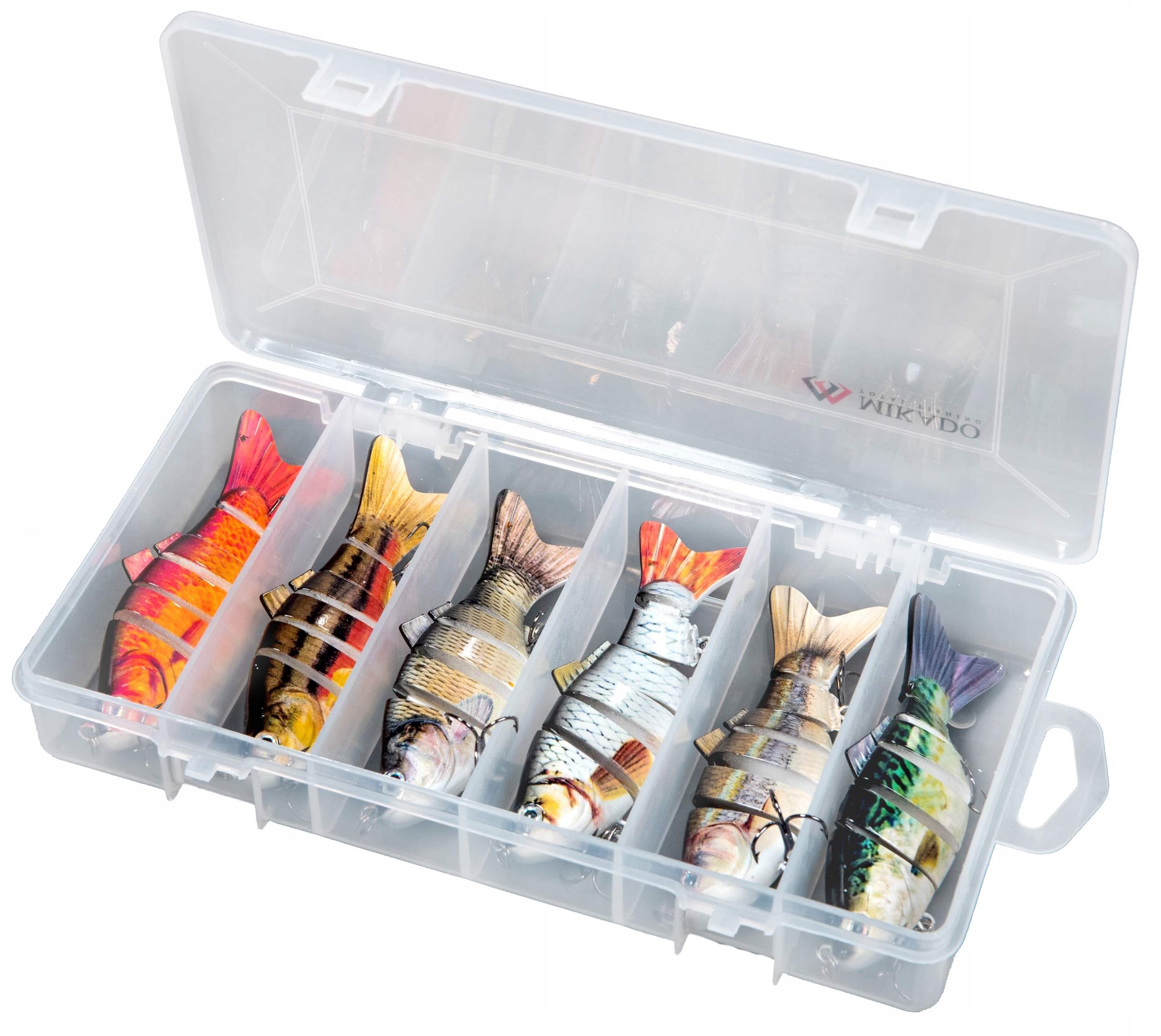 Sada na Spinning 6x zlomený wobler Krabička Mikado