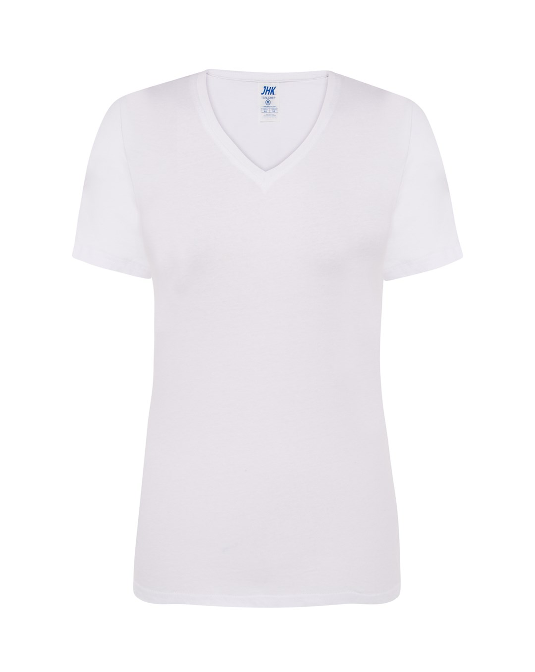

Damski dopasowany t-shirt dekolt serek Jhk whi M