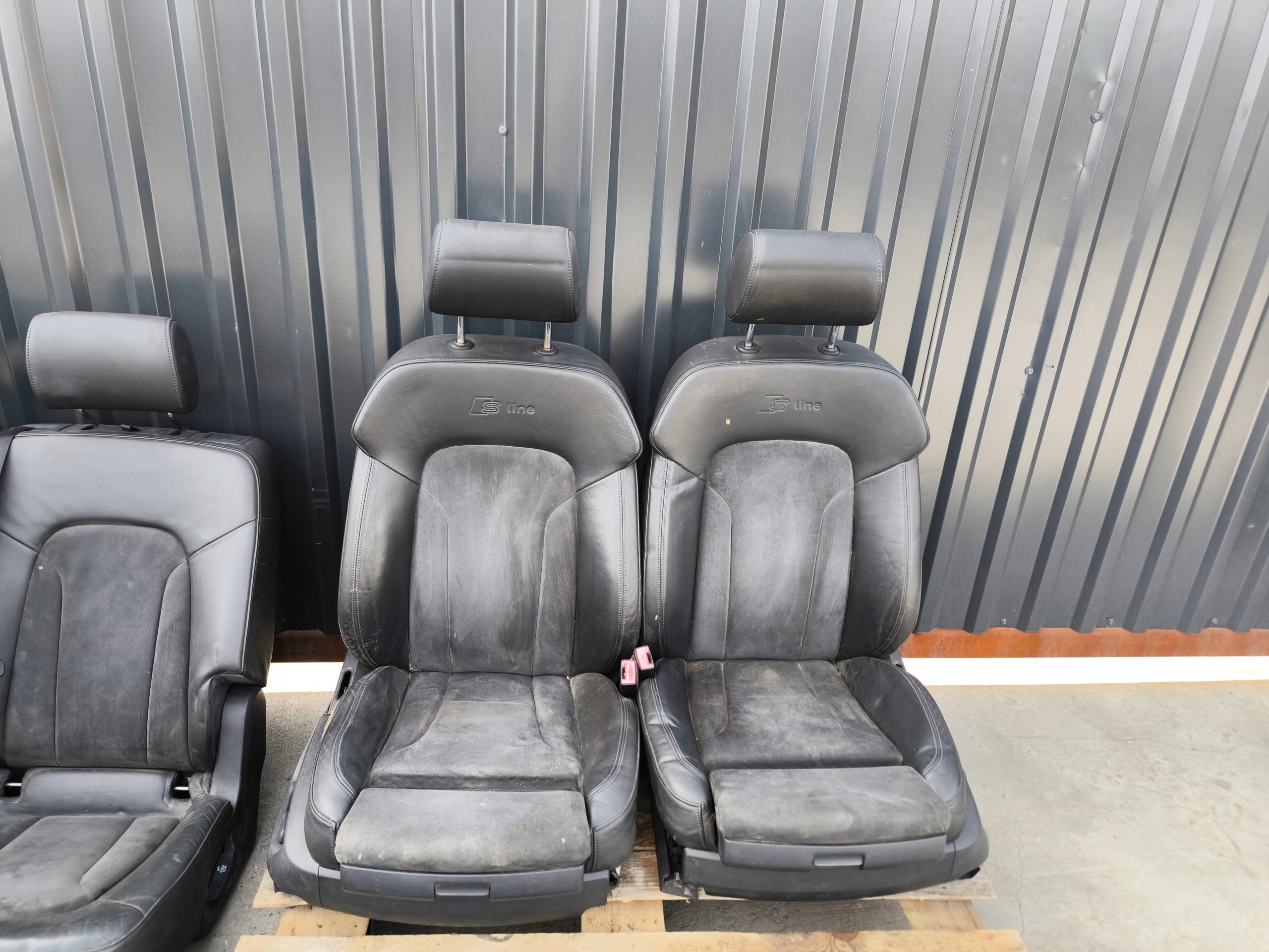 Sitz Sitze AUDI Q7 4L 7 OSOB Leder ALCANTARA S LINE BOSE KOMPLET