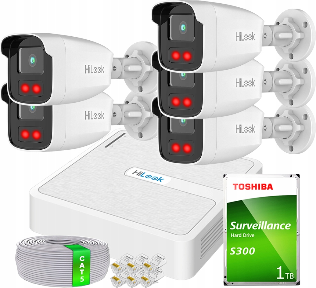 Ip monitorovací sada pro rozšíření 5 kamer 2Mpx FullHD PoE rekordér 8CH