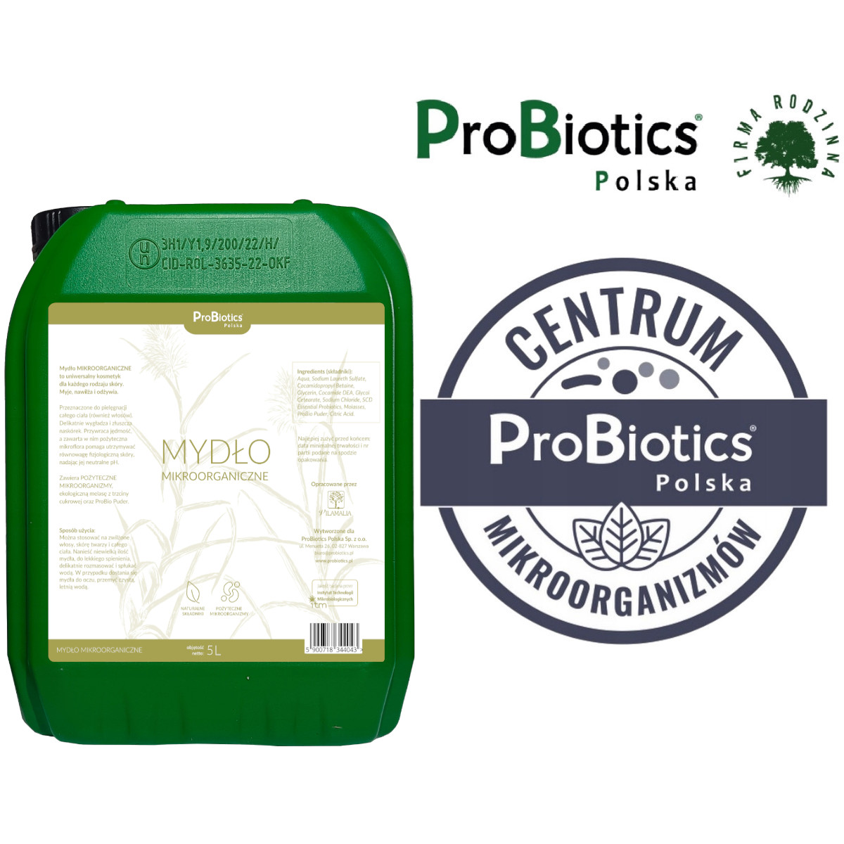 Mydło Mikroorganiczne 5L naturalne mydło regenerujące