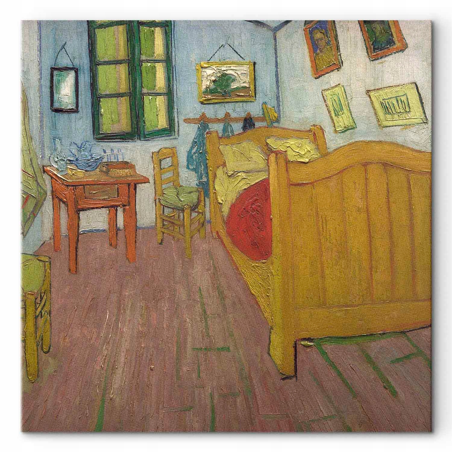 Obraz na plátně canvas Vincent Van Gogh Ložnice v Arles Pokoj 80x80 cm