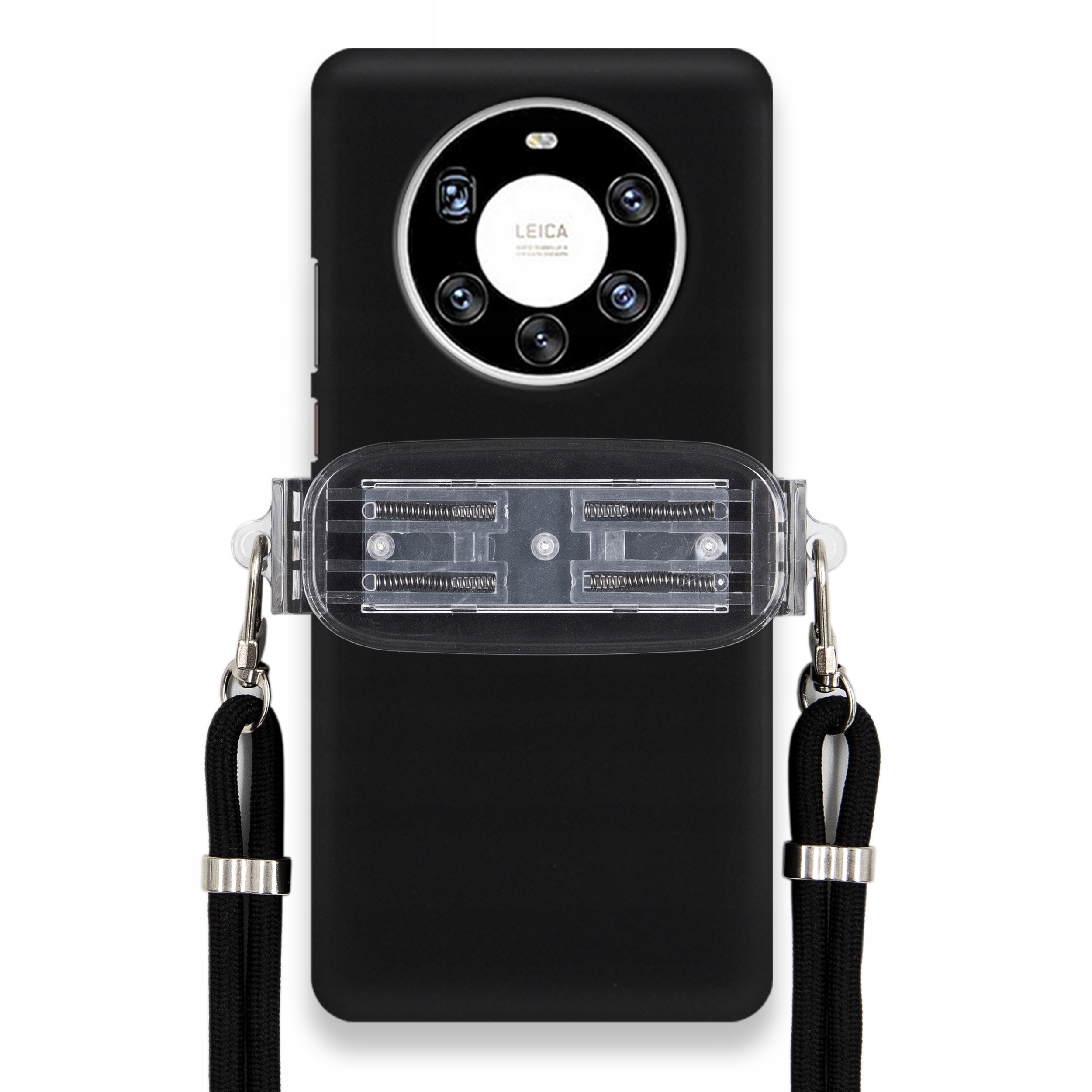 Pouzdro Pro Huawei Mate 40 Pro Plus Mat Case Univerzální Držák Černá Šňůrka