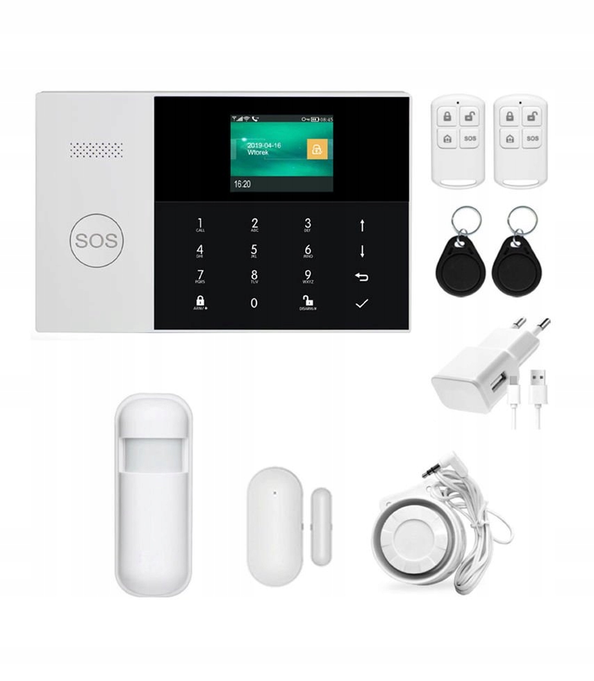 Bezprzewodowy alarm gsm + WiFi HXA005 R1 POLSKI EAN (GTIN) 5904708342415