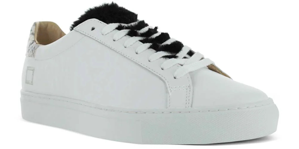 D.a.t.e. Dámské tenisky Newman Fur White-Black velikost 38 kožené