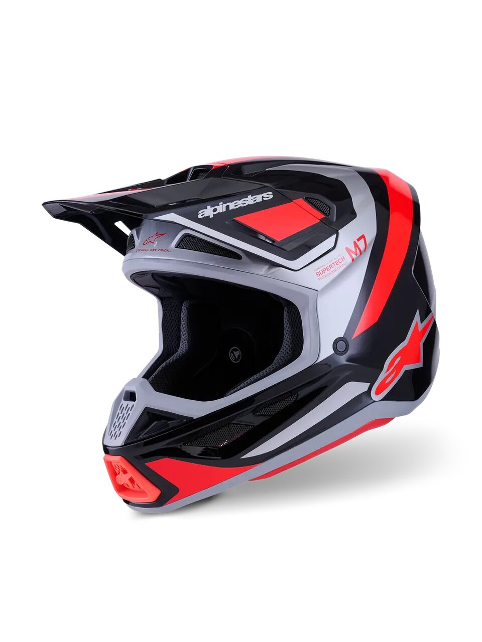 Helma Alpinestars S-M7 Rise čierna/červená/silver XXL