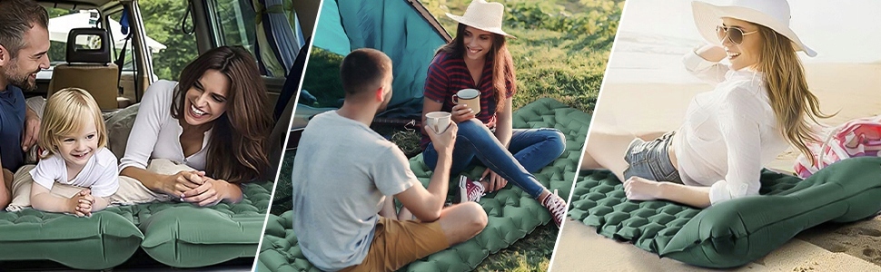 WODOODPORNA SAMOPOMPUJĄCA MATA KEMPINGOWA DO SPANIA Z POMPKĄ DOCISKOWĄ, 2M Długość (cm) 200