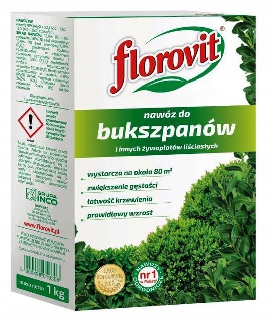 

Nawóz do bukszpanów i żywopłotów 1kg Florovit