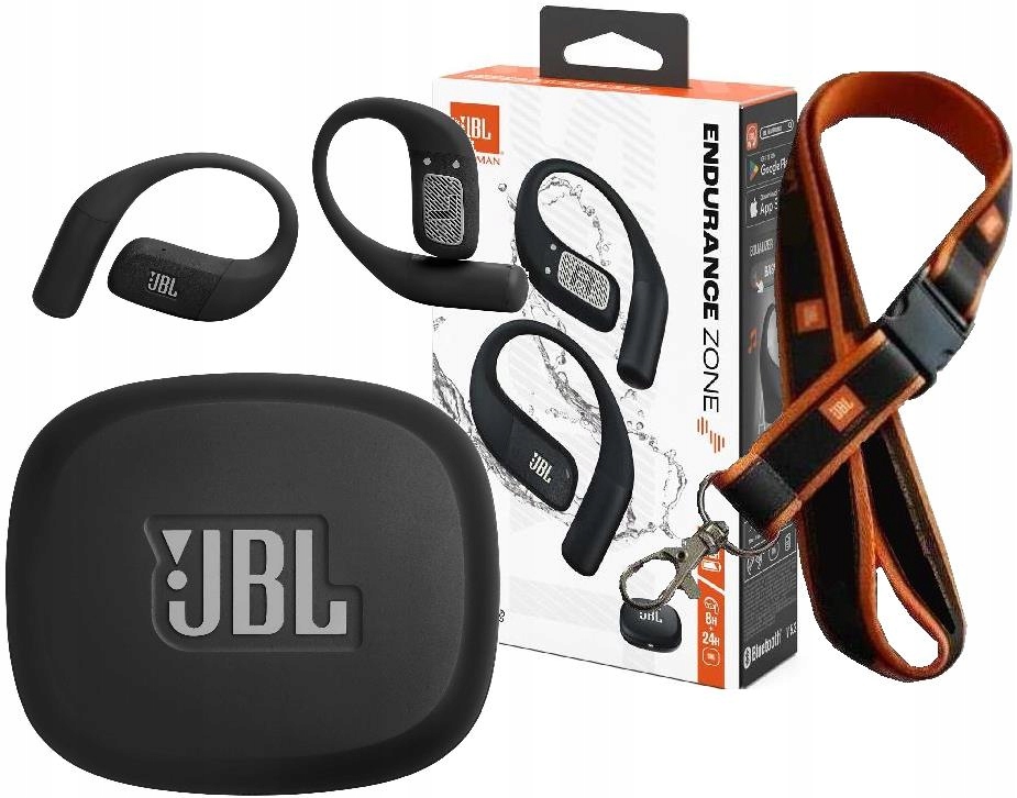 Jbl Endurance Zone Czarne Słuchawki Powietrzne do 32 Godz