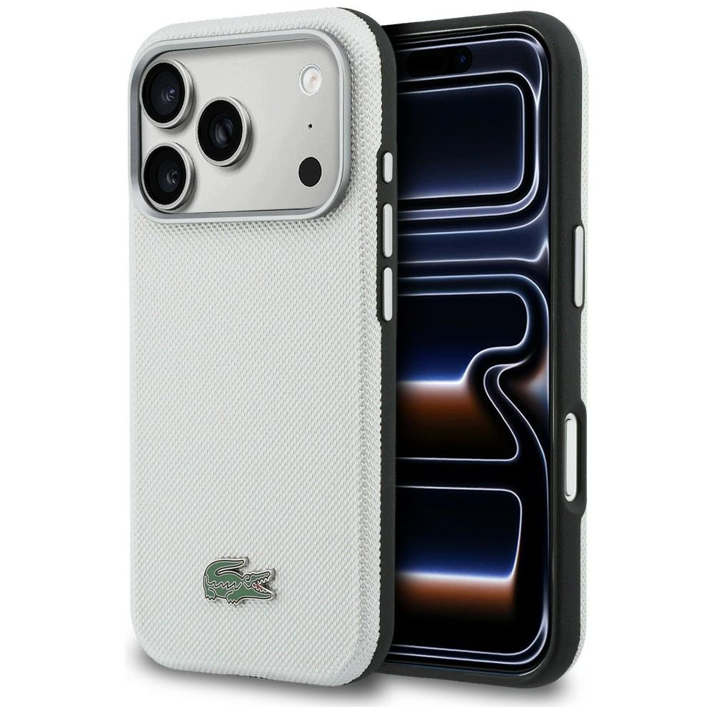 Etui Lacoste Semi Wrap Petit Pique do iPhone 17 Pro Max jasnoszary