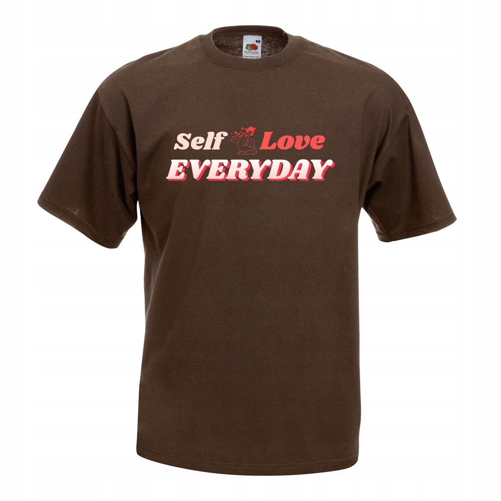 

Koszulka self love care everyday S brązowa