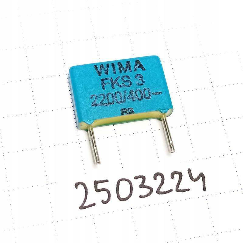 10× Kondensator foliowy MKT 2.2nF 400V 10% R10 impulsowy Wima FKS-3 x10szt
