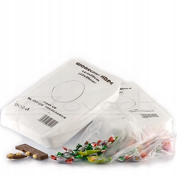 

Woreczki torebki foliowe Hdpe śniadaniowe 22x26cm