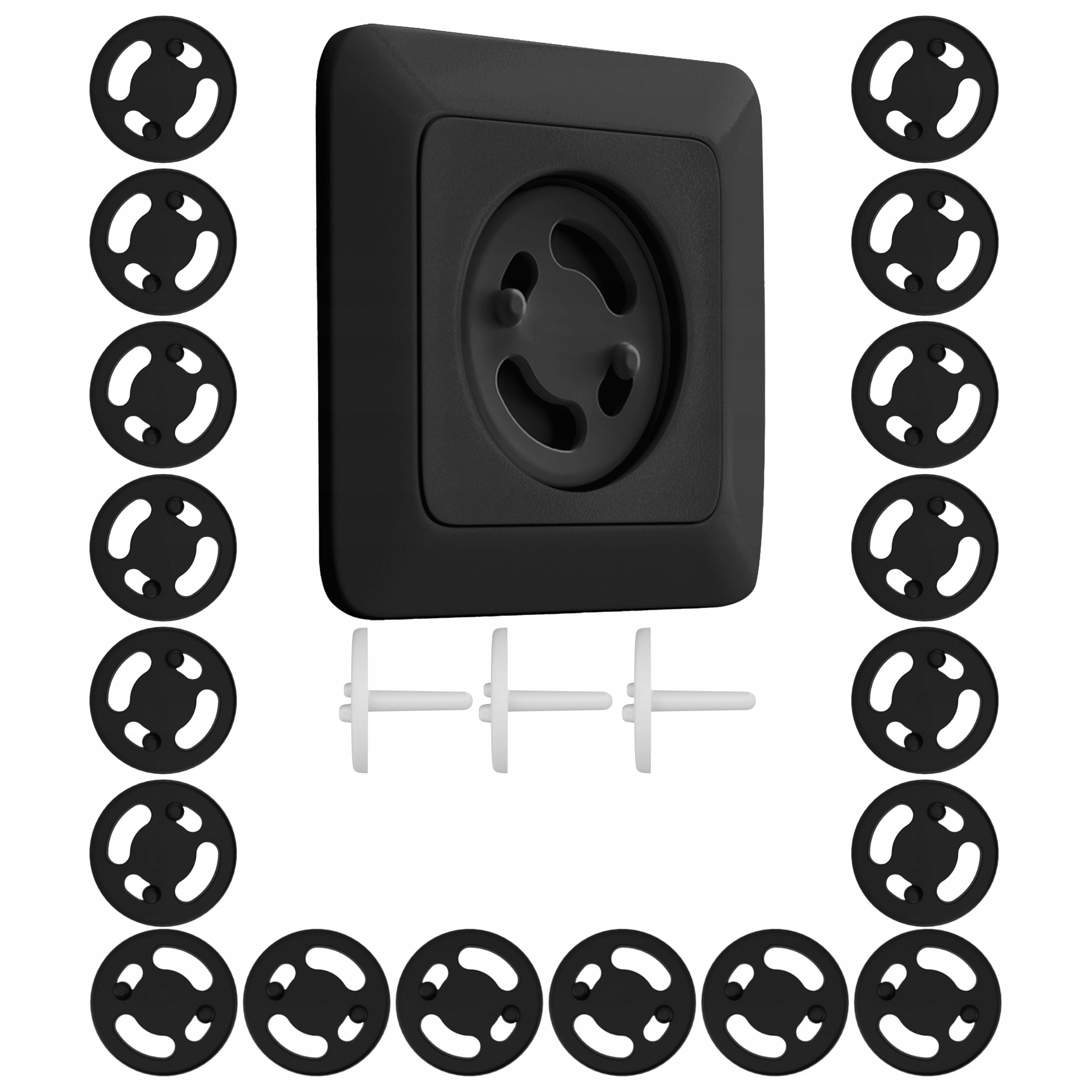 

Zabezpieczenia Kontaktów Gniazdek Zaślepki 18+3szt