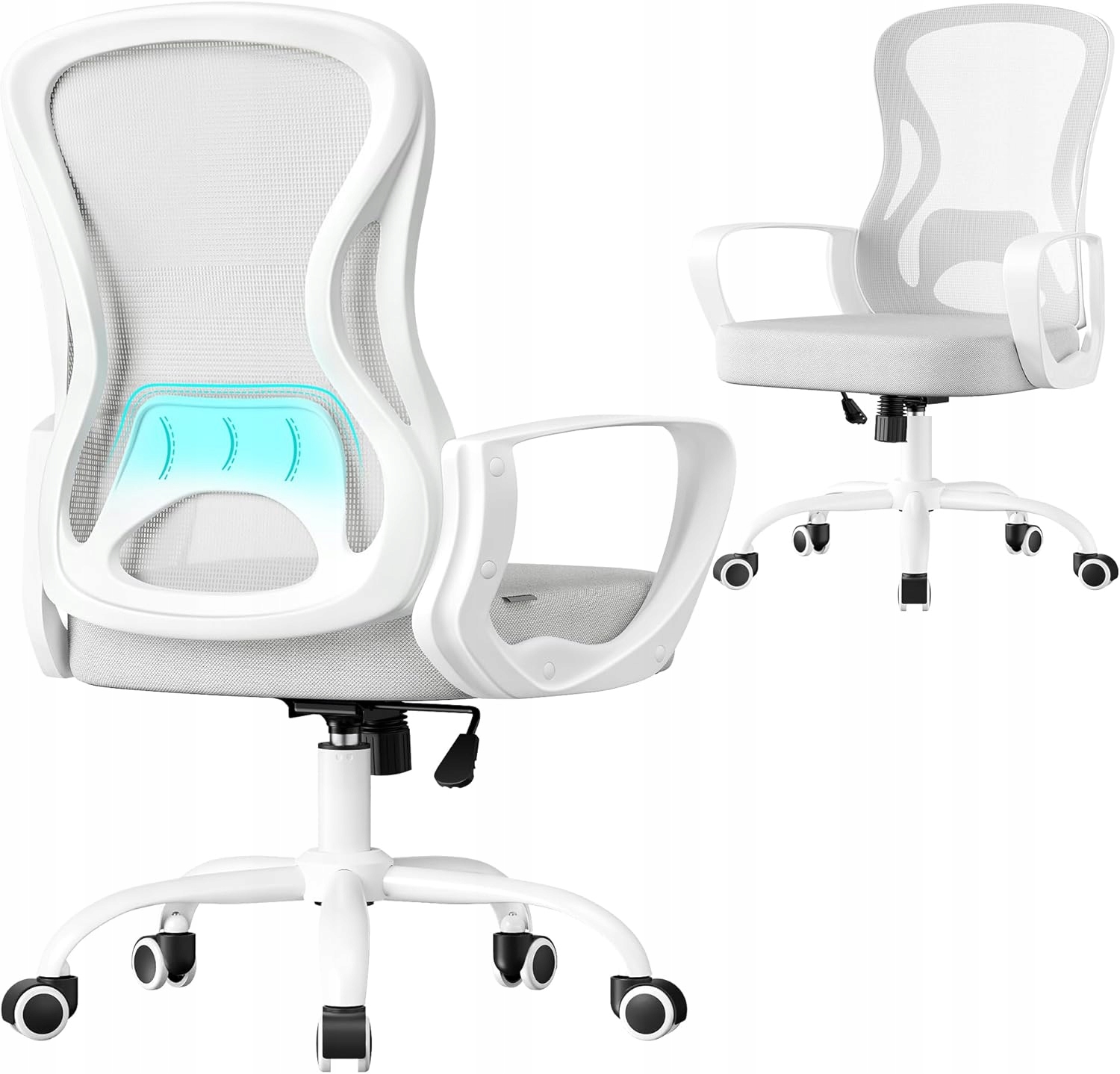 Kancelářská skládací židle s područkami a síťovaným čalouněním, ergonomická