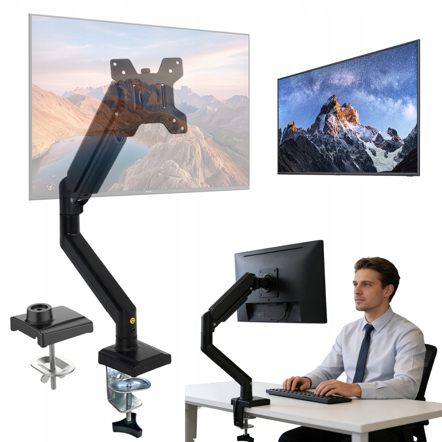 Univerzální Držák Pro Monitor 13-32 Palců S Nastavitelnou Výškou 360°