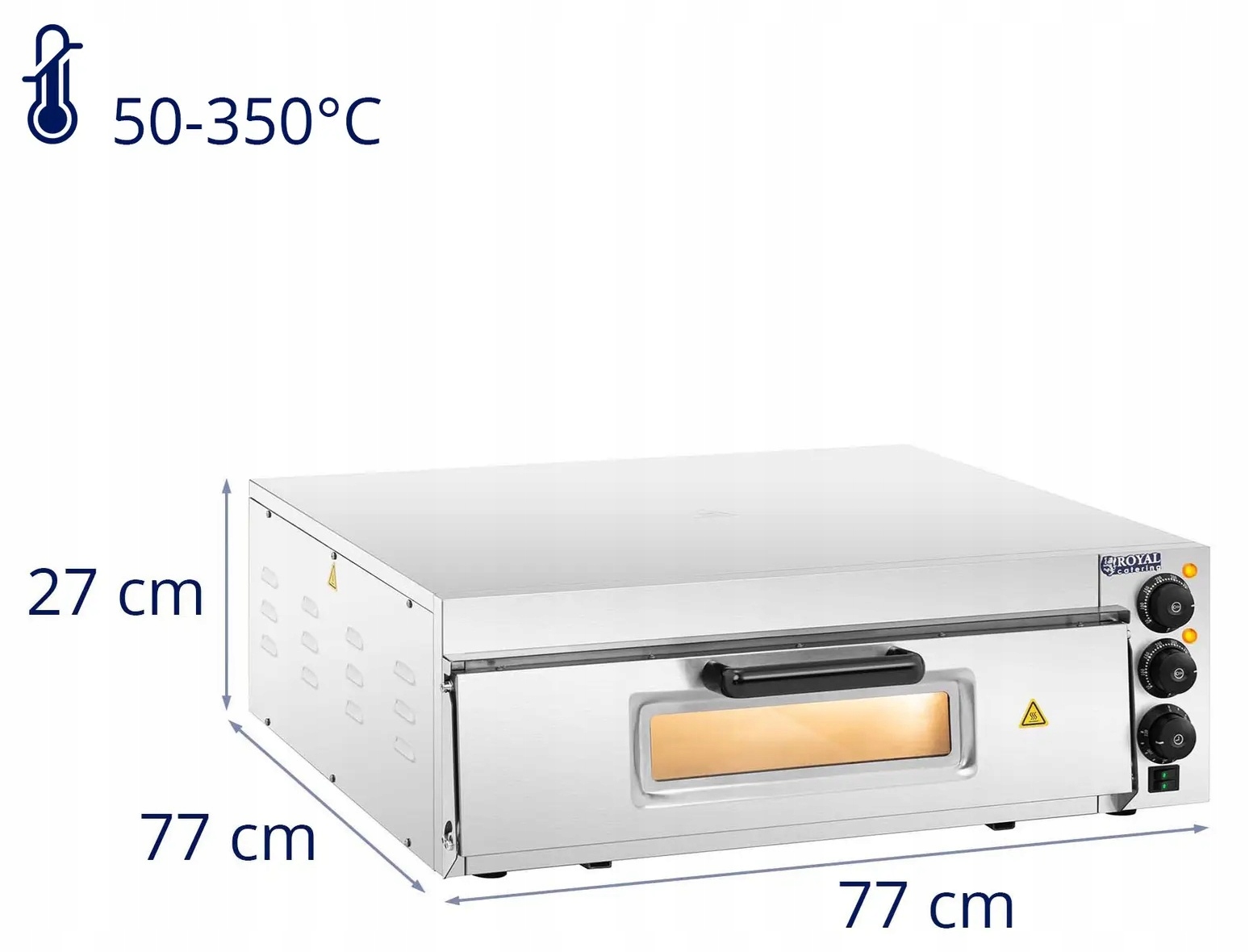 Piec do pizzy 60 cm 2000W Royal Catering RCPO-2000-60-1 10011584