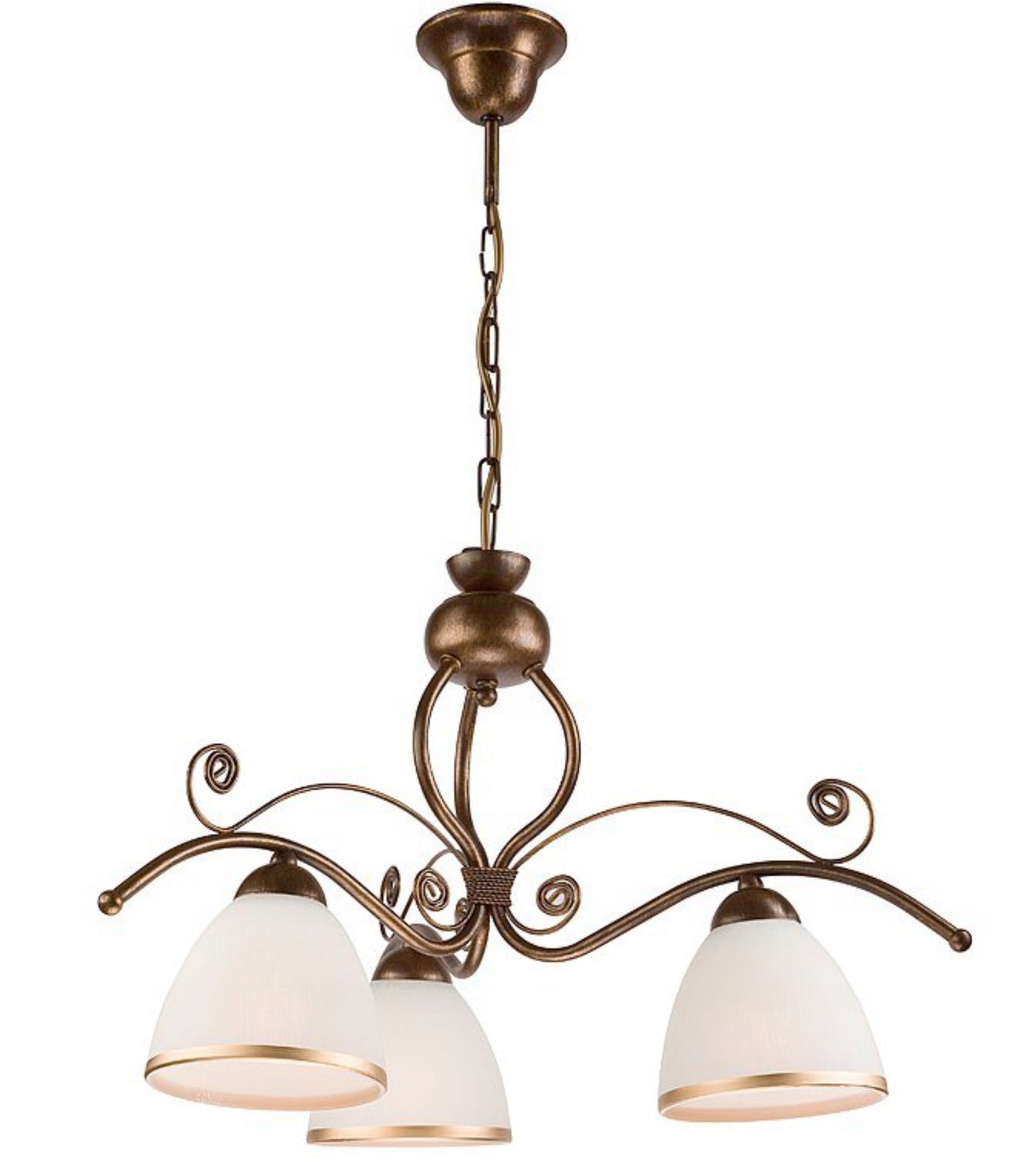 LAMPA wisząca sufitowa ŻYRANDOL RETRO MIEDŹ LAMPY