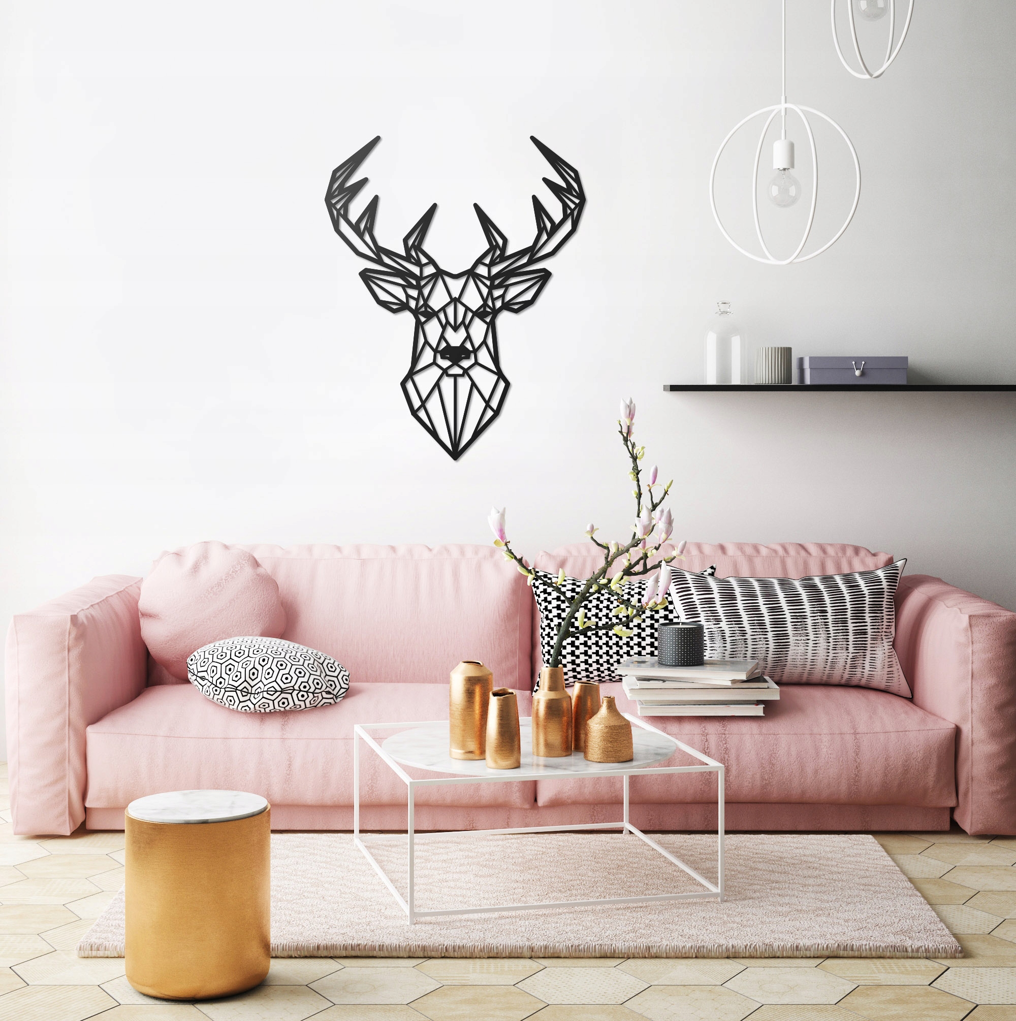 JELEŃ GEOMETRYCZNY dekoracja ścienna 3D 60 cm L EAN (GTIN) 5907691042195