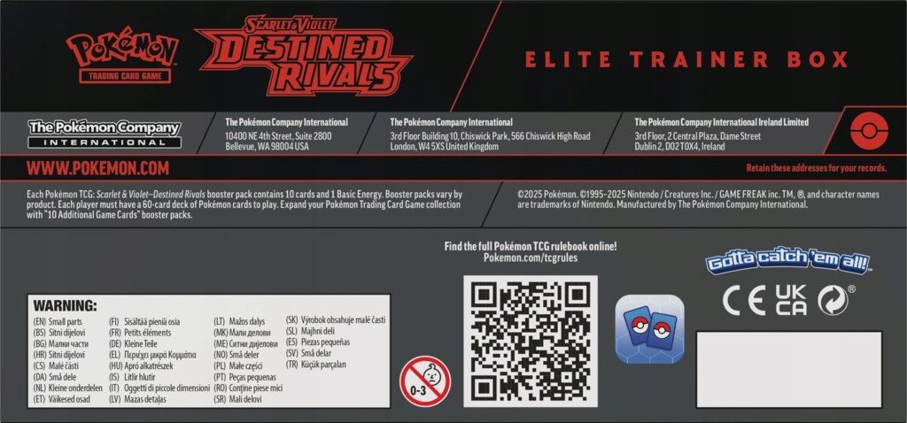 Pokémon TCG: Scarlet & Violet - Destined Rivals - Elite Trainer Box Wydawca The Pokemon Company International