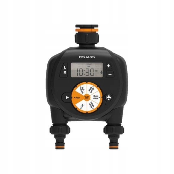 Fiskars Dvojitý regulátor zavlažování, elektronický programátor vody