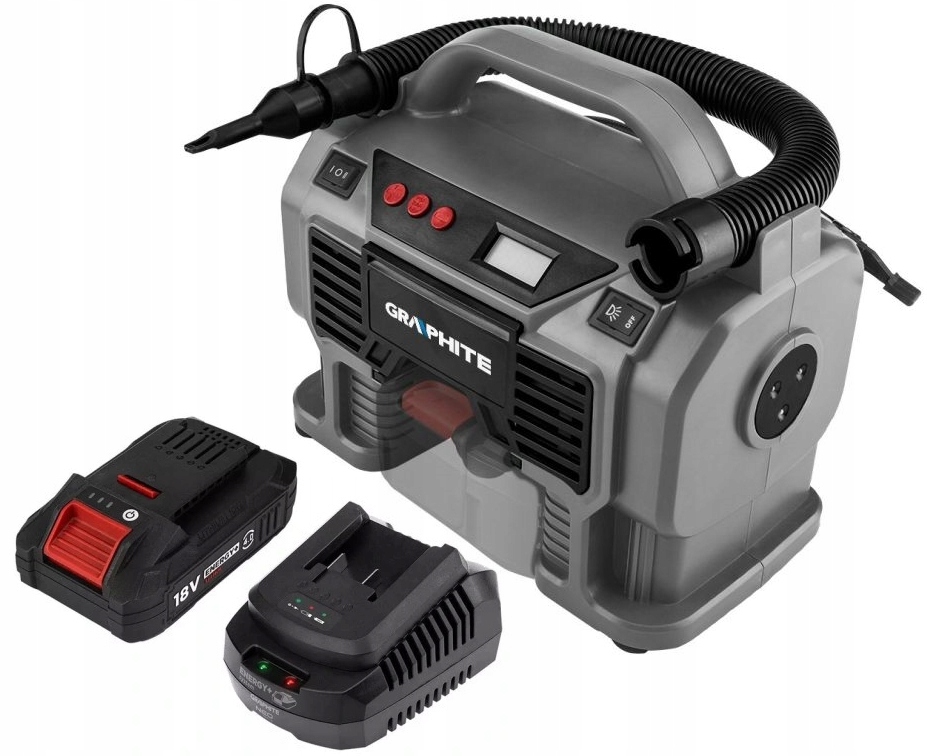 Graphite Kompresor Akumulátor 4AH Energy+ 18V Set 58GE113 58GE131 Kpl.