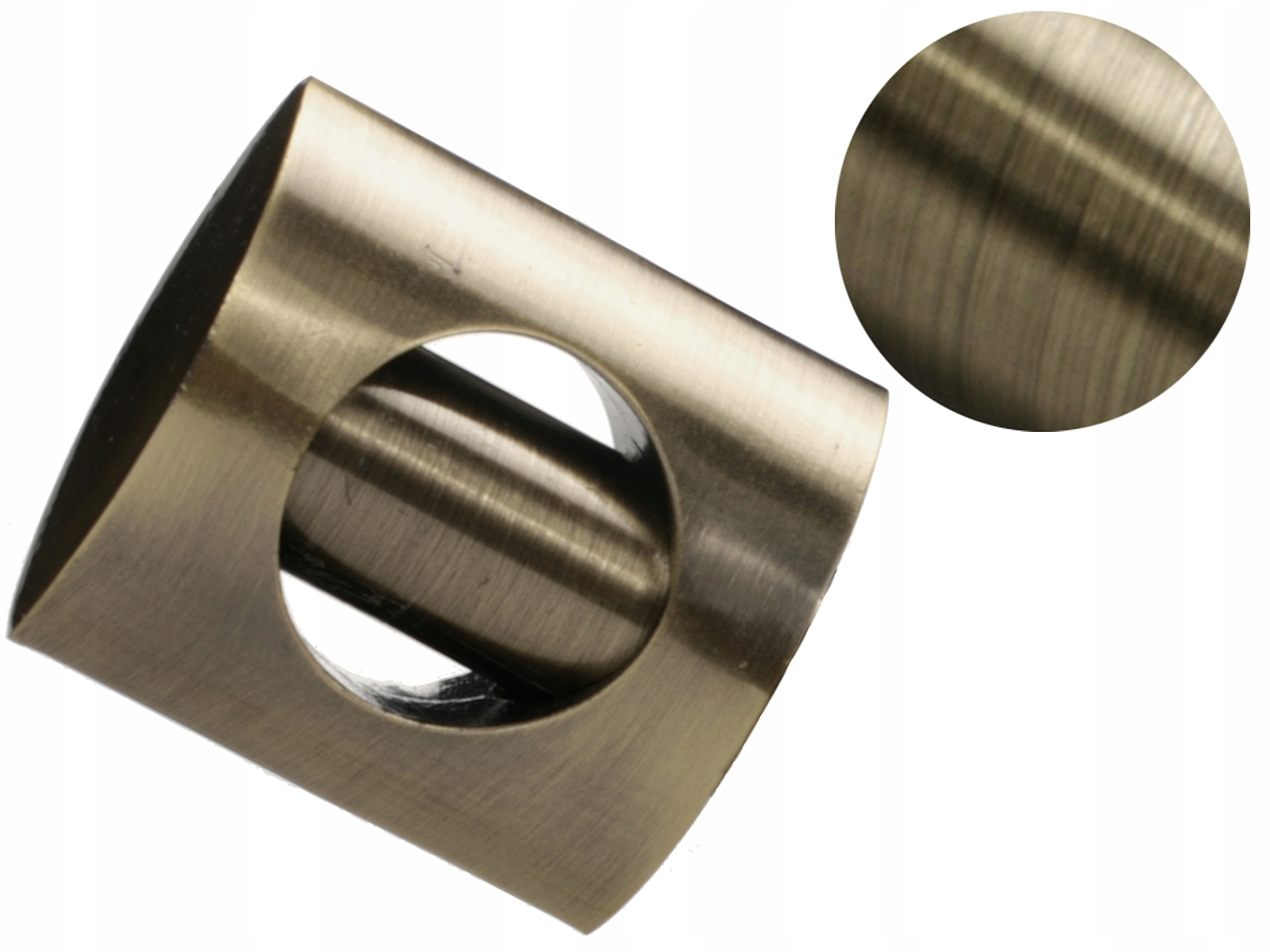 

19 mm Modern zakończenie do karnisza Złoty