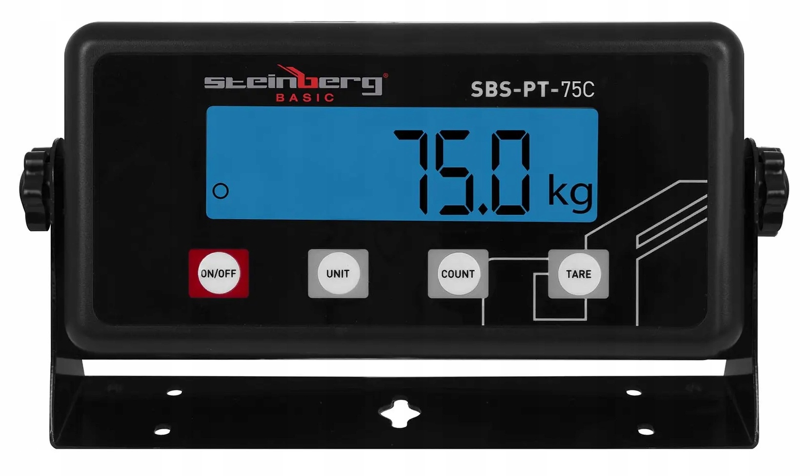 Waga platformowa paczkowa 75kg 10g 40x40 cm Steinberg SBS-PT-75C 10030146