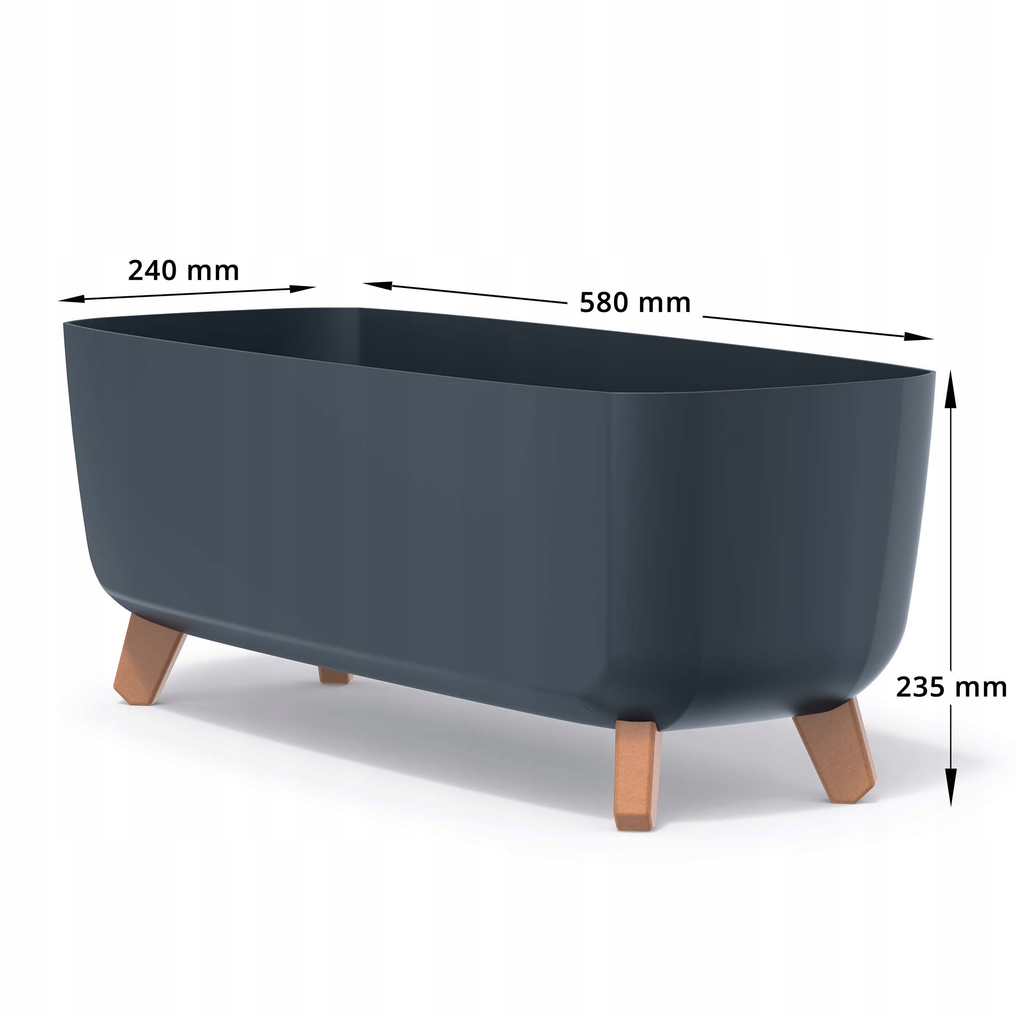 Doniczka na nóżkach GRACIA CASE DGCL600 | Antracyt — 20