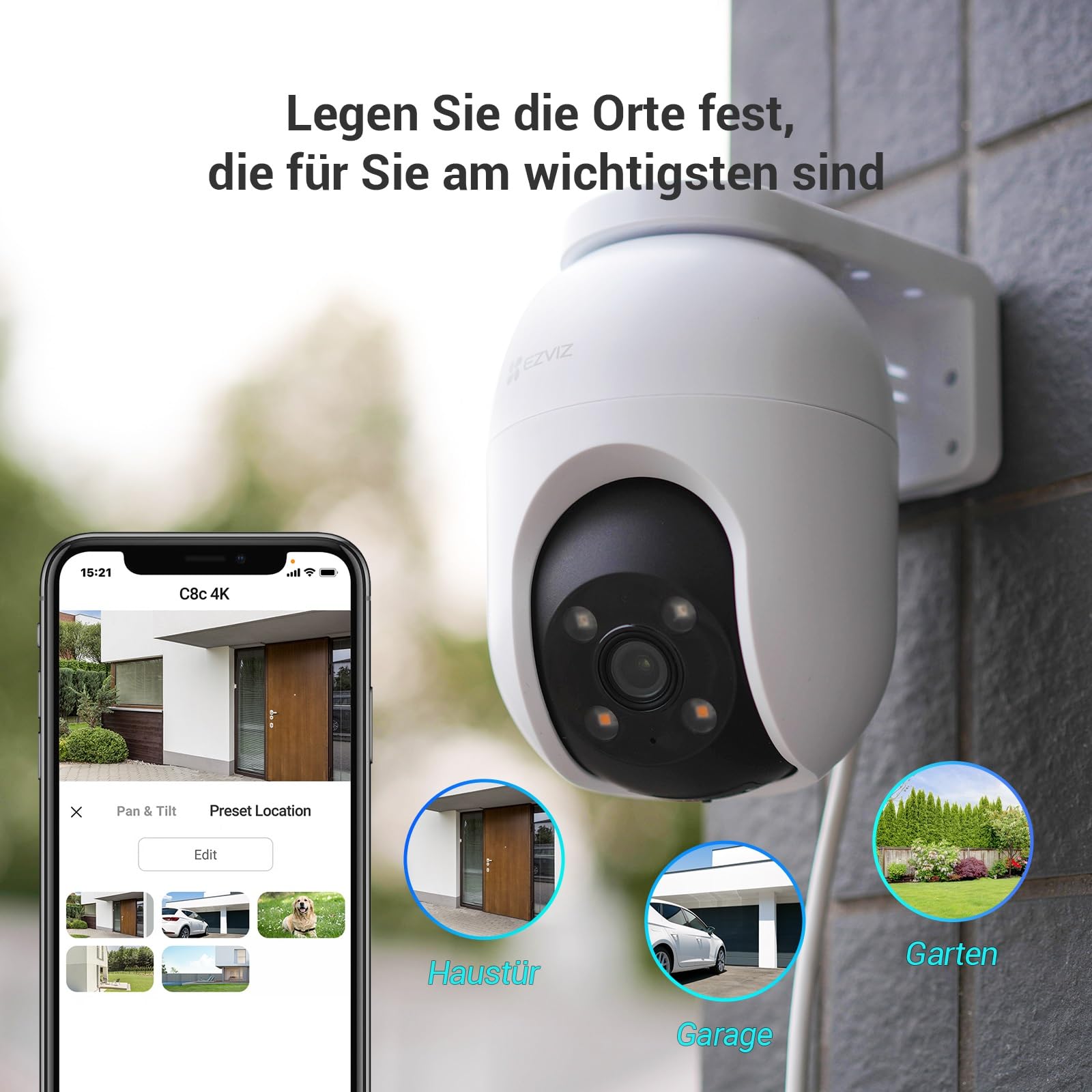 EZVIZ 4K WiFi Kamera Zewnętrzna Pan Tilt Detekcja Osób/Pojazdów — miniatura 9