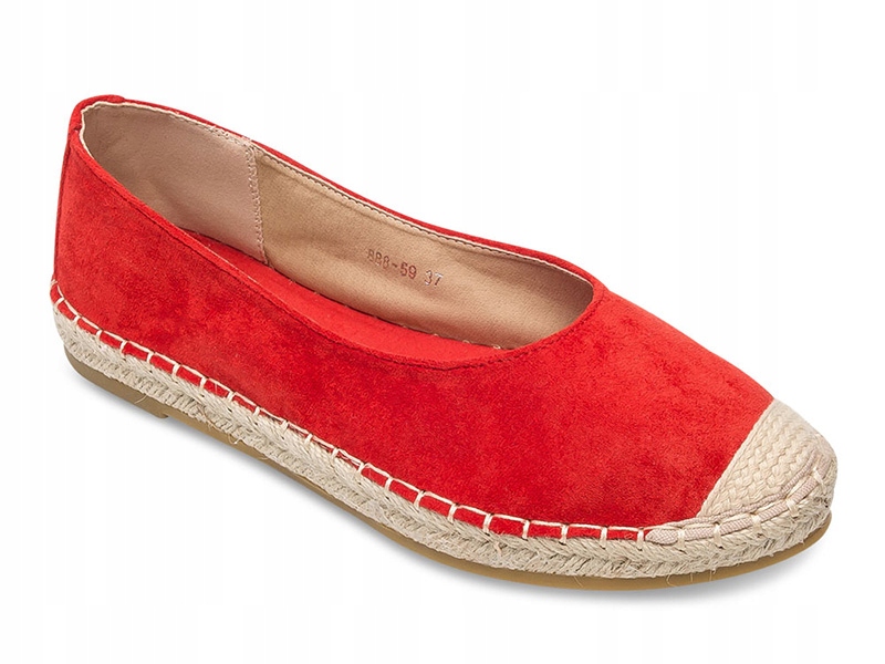 

Wygodne Zamszowe Espadryle Czerwone 39