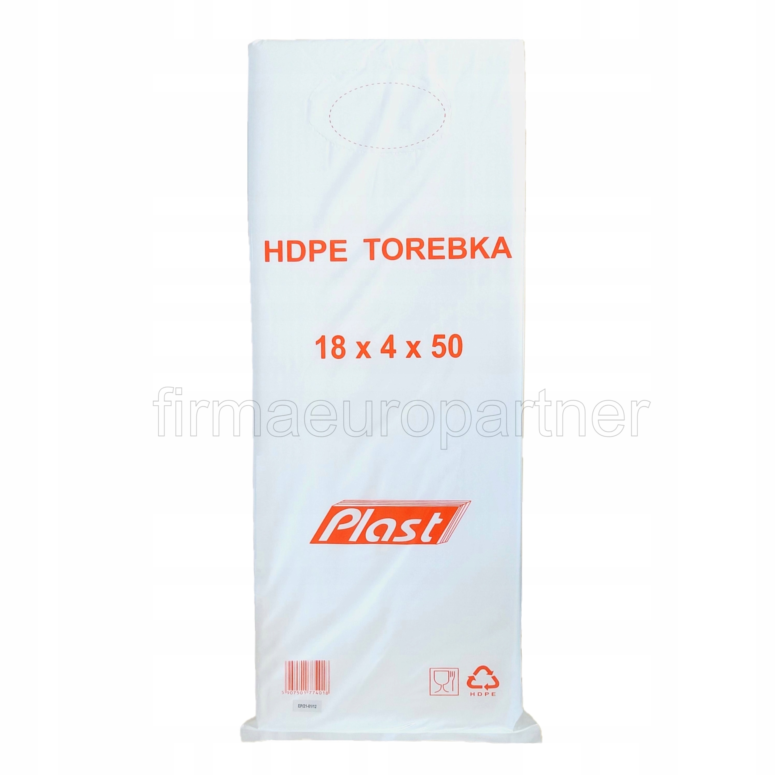 

Woreczki foliowe torebki Hdpe na pieczywo 18x50