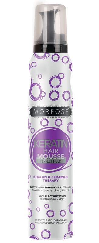 MORFOSE KERATIN HAIR MOUSSE PIANKA DO STYLIZACJI WŁOSÓW KERATYNOWA 200ML