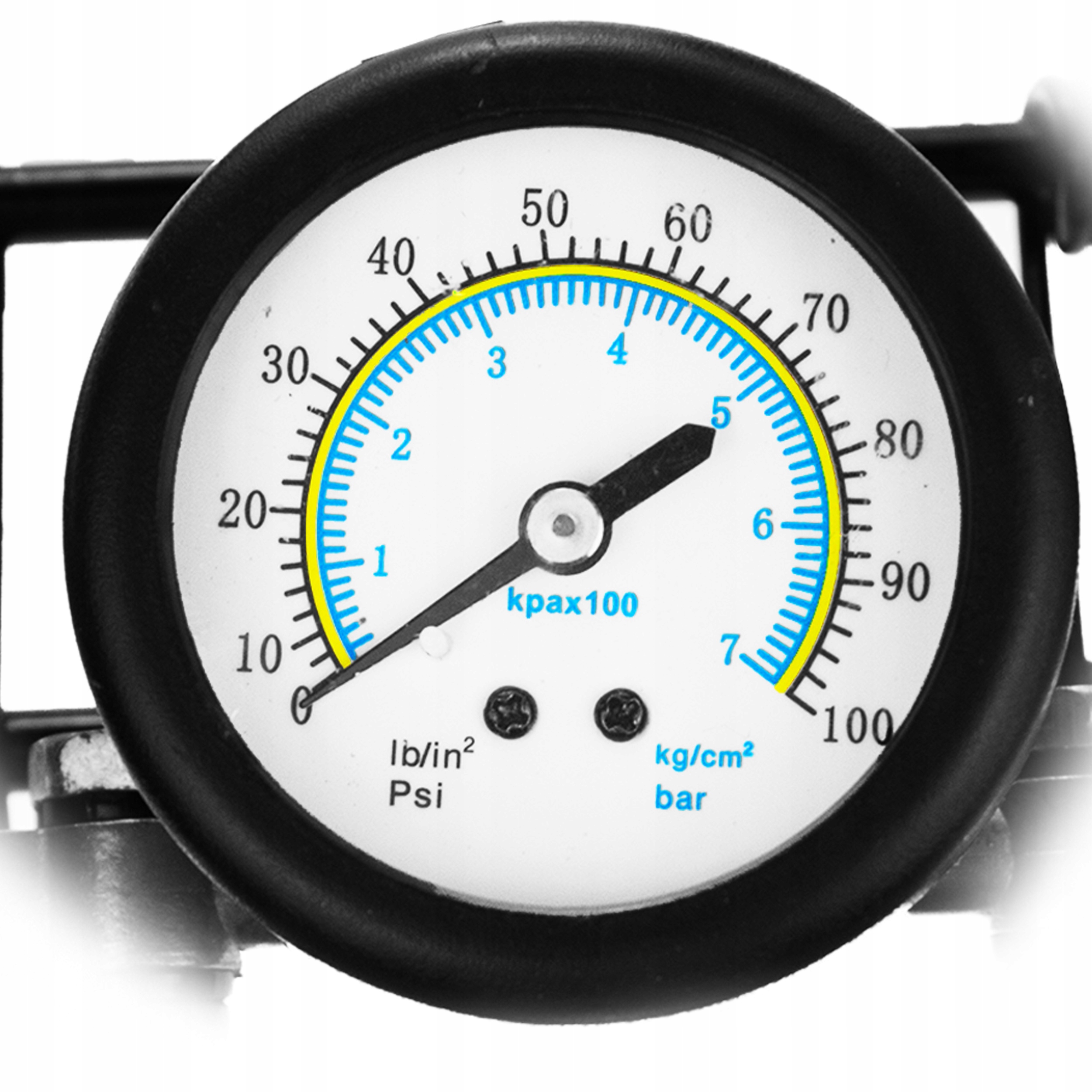 POMPKA ROWEROWA NOŻNA DWUTŁOKOWA SAMOCHODOWA MOCNA Manometr tak