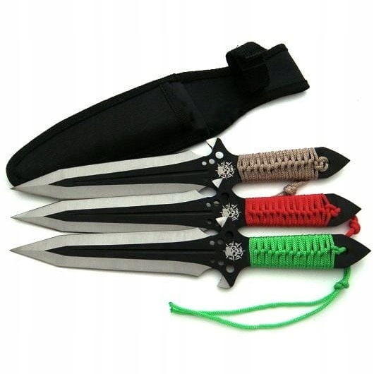 Bsh Adventure Zestaw rzutek Tricolor 3szt 13cm N-423 Dagger Full tang