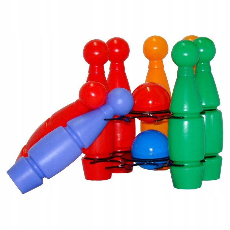 

Kręgle Dla Dzieci W Koszyku 24cm 8szt +kule MEJ17