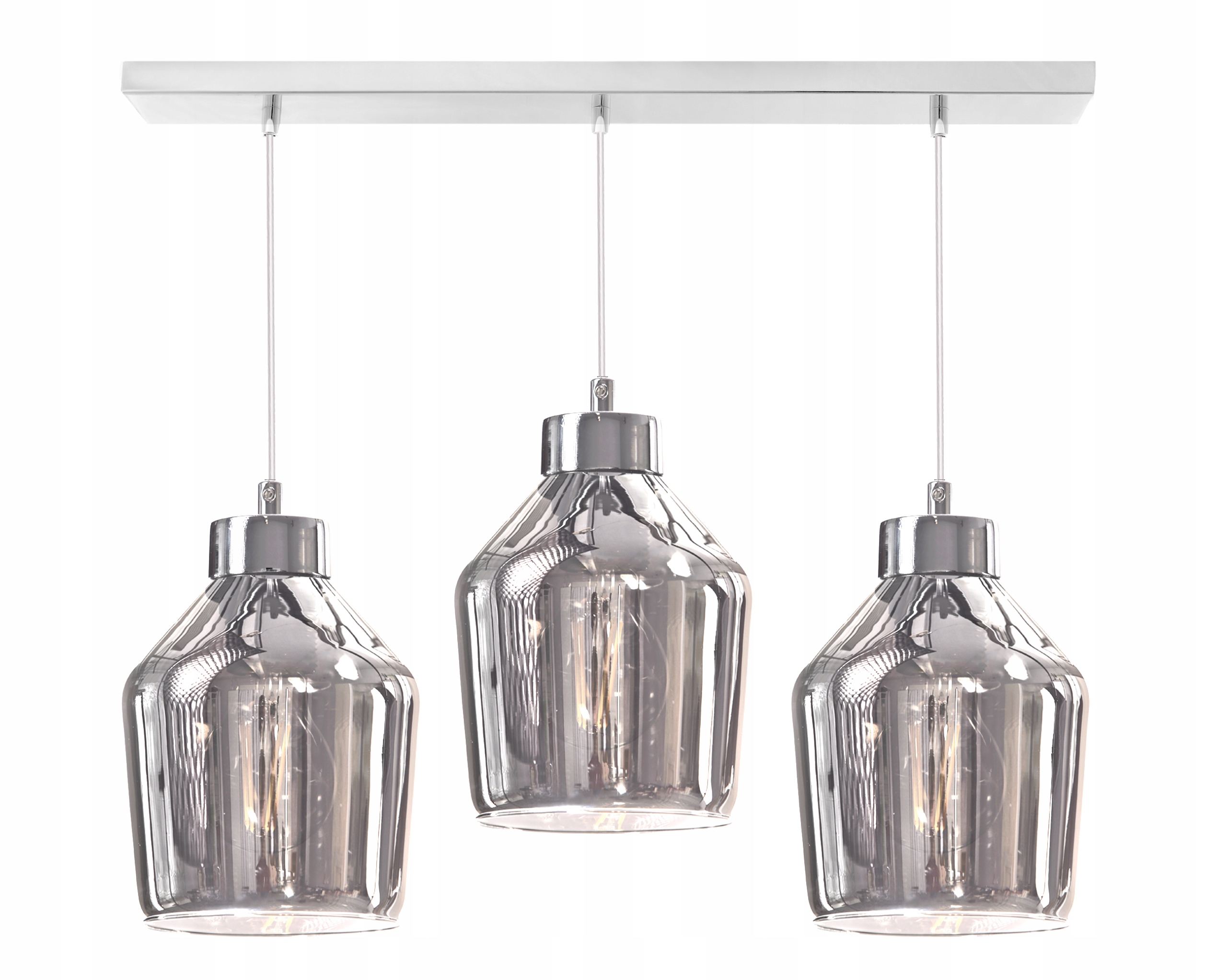 Závěsné Stropní Svítidlo Lustr Cristal Chromovaná Skleněná Led Stínidla E27